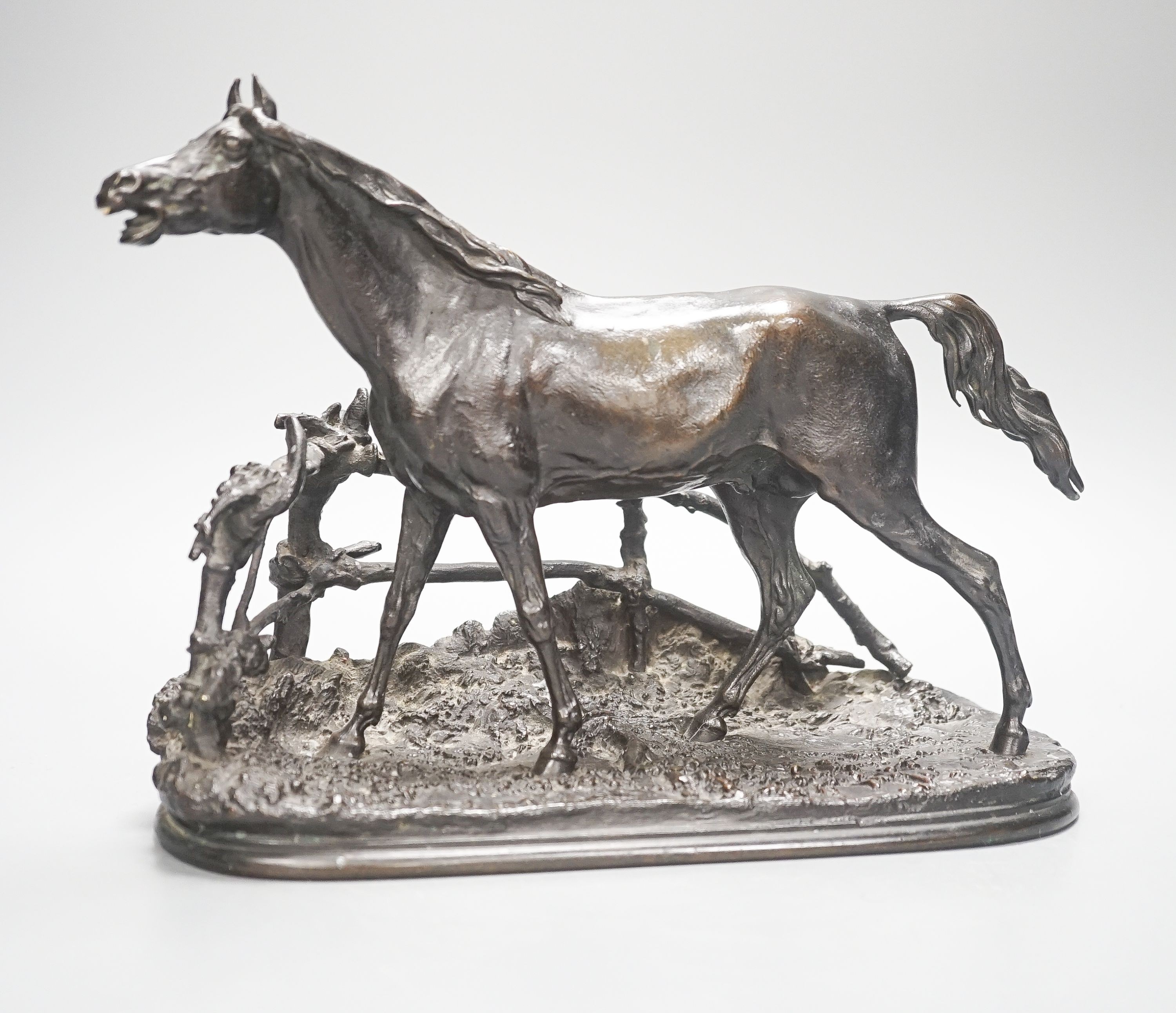 After Mene, bronze horse group 19cm